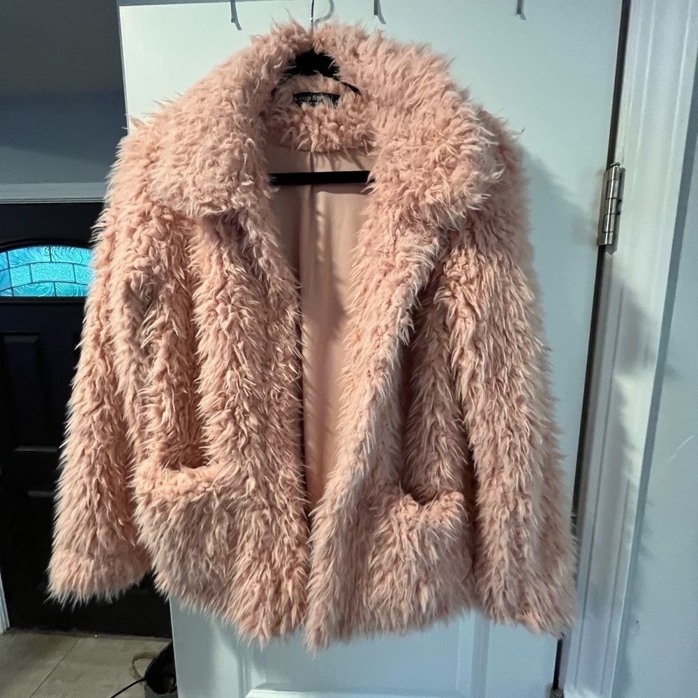 Knapp Studio Pink Fluffy Jacket - Small